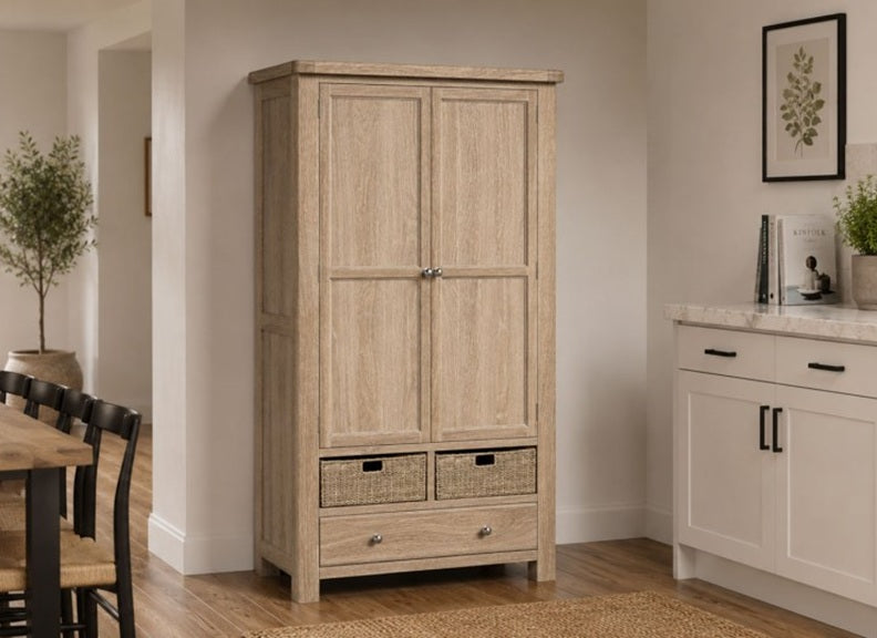 Normandy Larder Unit | Whitewashed Oak Finish
