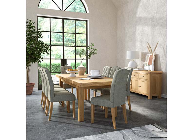 Normandy extending Table W/Chelsea Grey Chairs - room