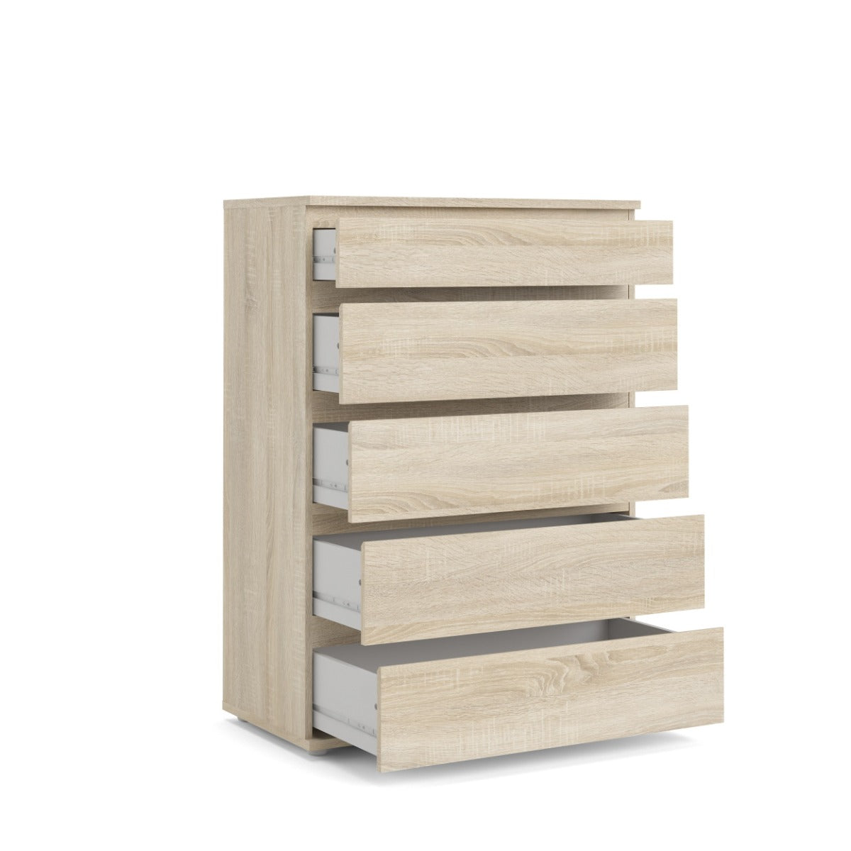 Nova Wide Chest with 5 Drawers - Oak Finish (Pre-order only)