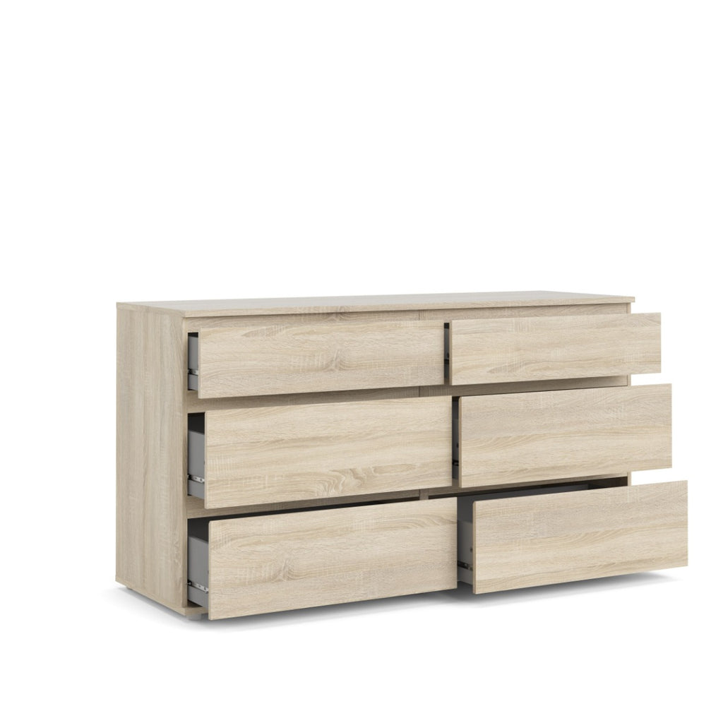 Drawer Handle Less Design Nova 6 Drawer Chest – Oak with Handle-less Design