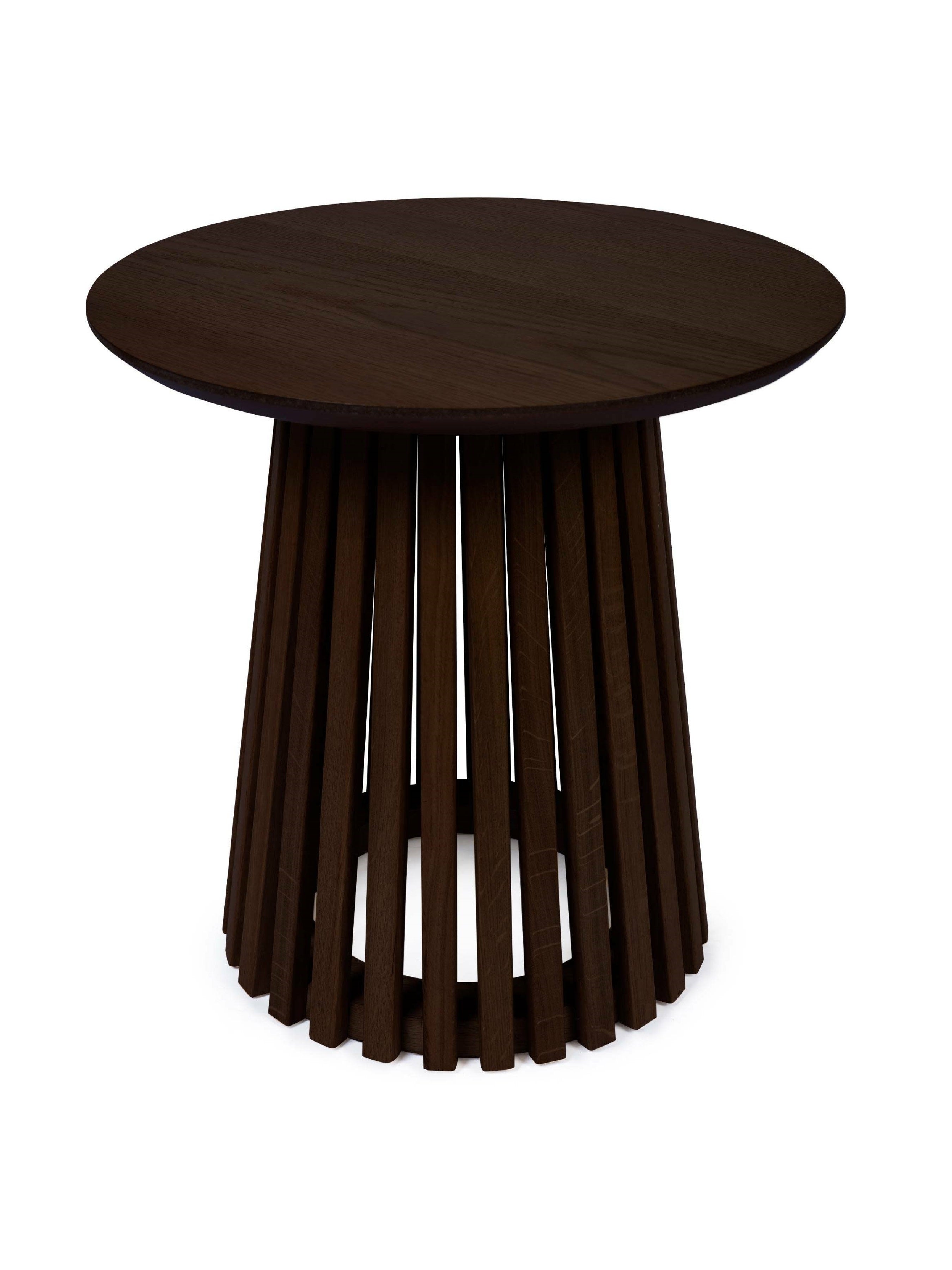 Ollie Dark Oak 45cm Round Lamp Table