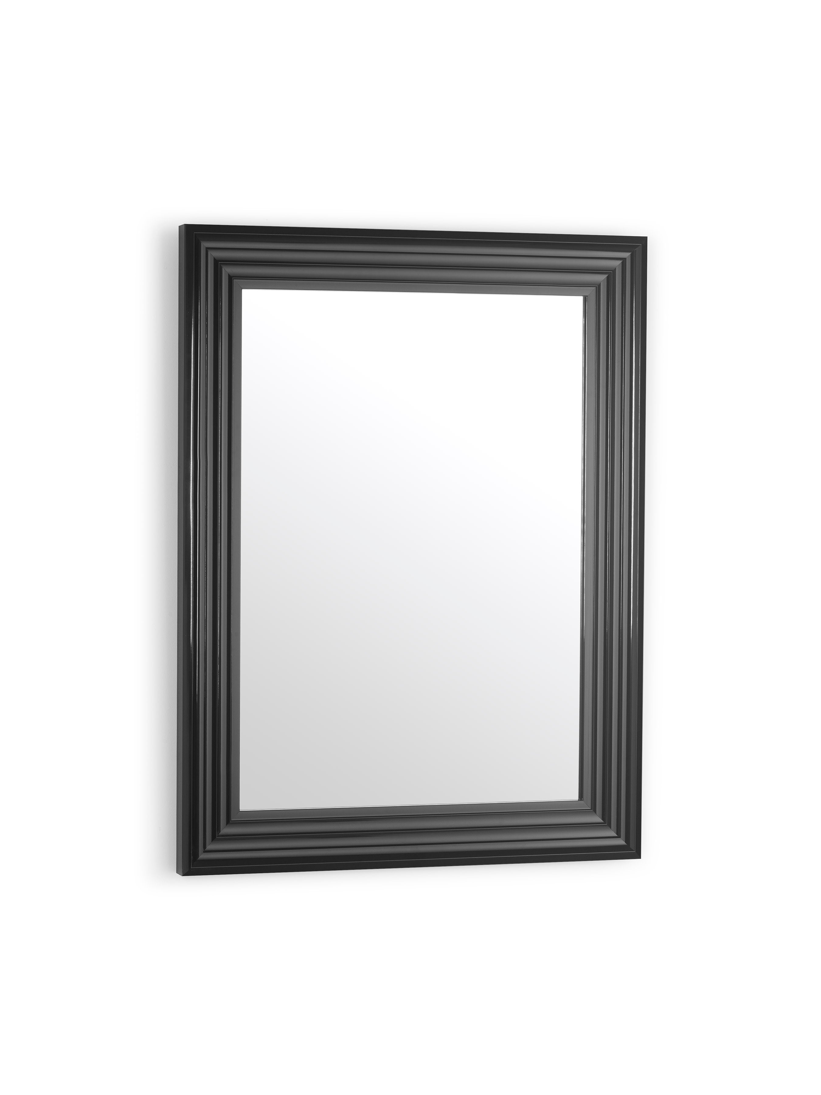 Tokyo Gloss Black Rectangular Wall Mirror