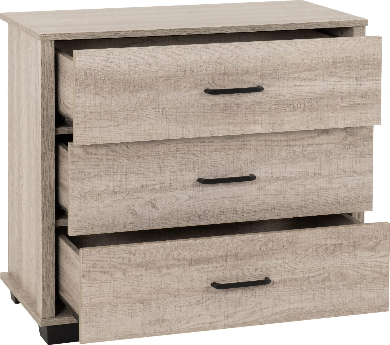 Oliver 3 Drawer Chest Light Oak Effect