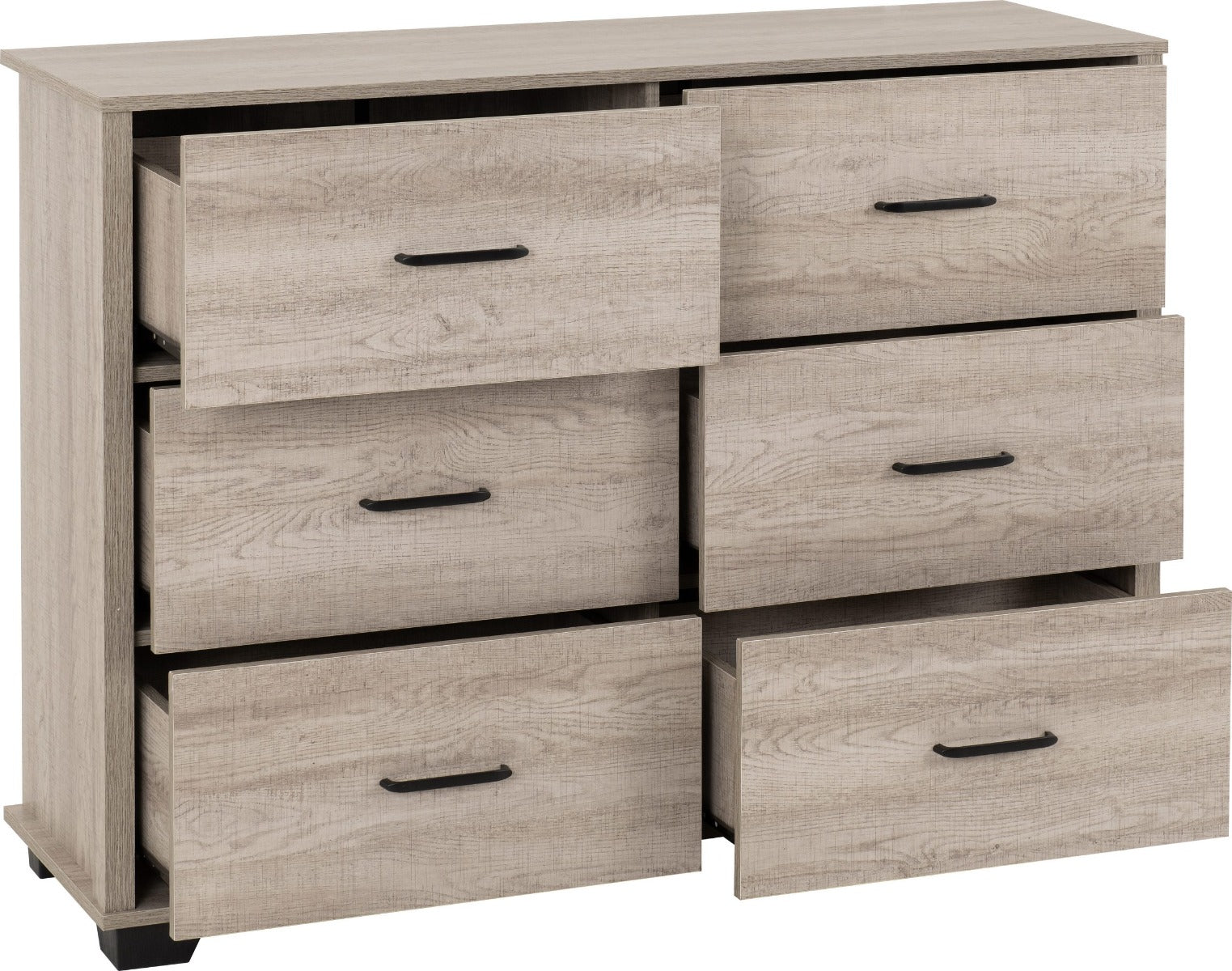 Oliver 6 Drawer Chest Light Oak Effect