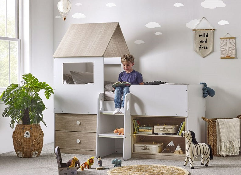 Orpheus Mid-Sleeper in wood & white