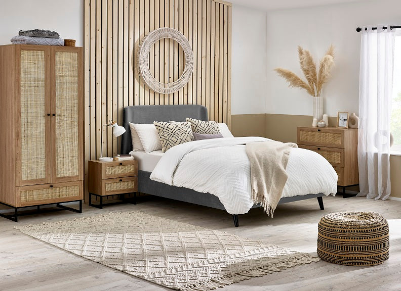 Padstow Oak Two Door One Drawer Wardrobe