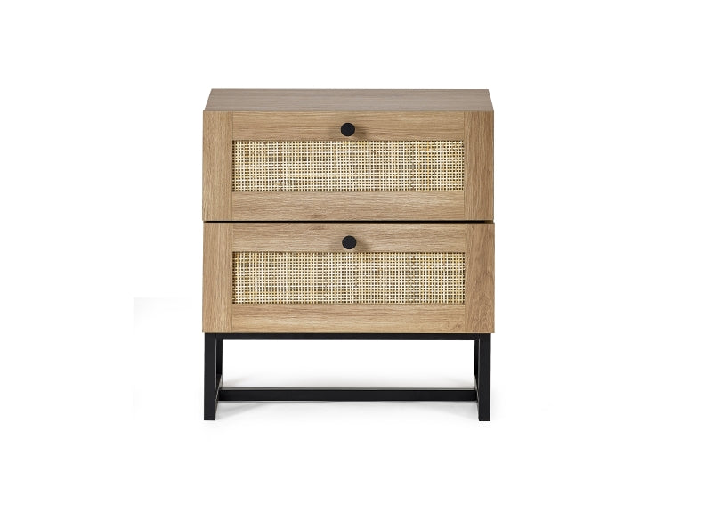 Padstow Oak Two Drawer Bedside