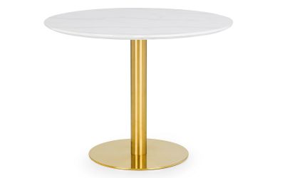 Palermo Round Pedestal Dining Table | Elegant Marble Effect Design