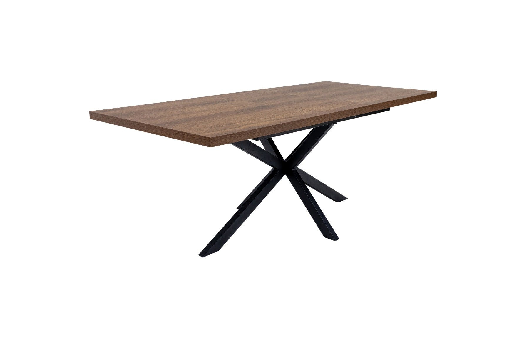 PANAMA Dark Oak Rectangular Extending Dining Tables & Fontana Chairs – Modern Design with X-Shaped Legs