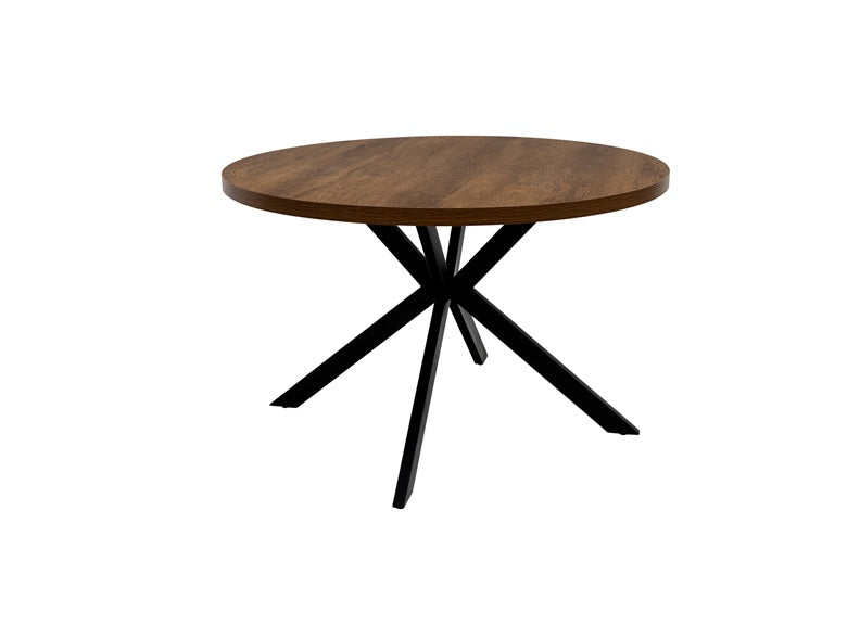 Panama Dark Oak Round Dining Sets W/Four Fontana Chairs