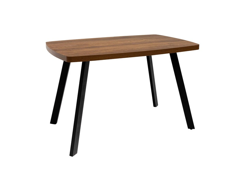 PANAMA Dark Oak Rectangular Fixed Dining Tables & Conway Chairs – Modern Design With Metal Legs