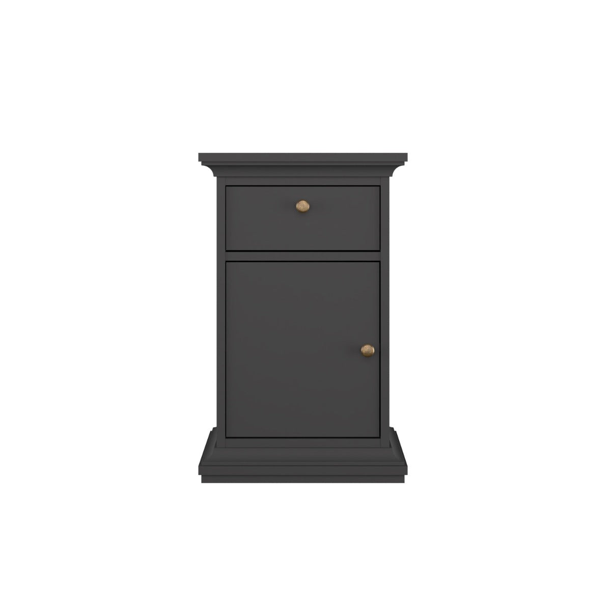Paris Nightstand 1 door + 1 drawer - Grey