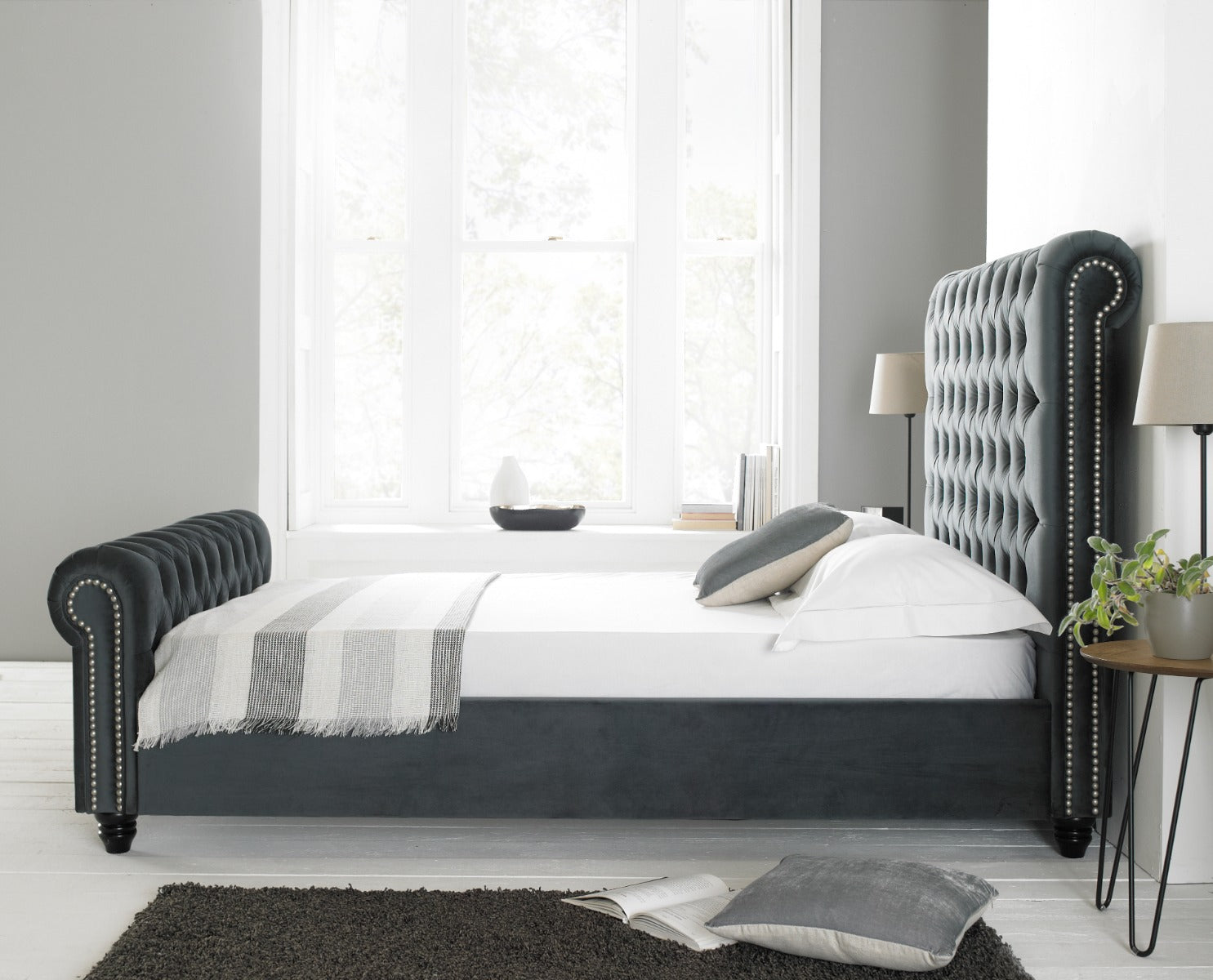 Paris 4ft6 Bed - Grey