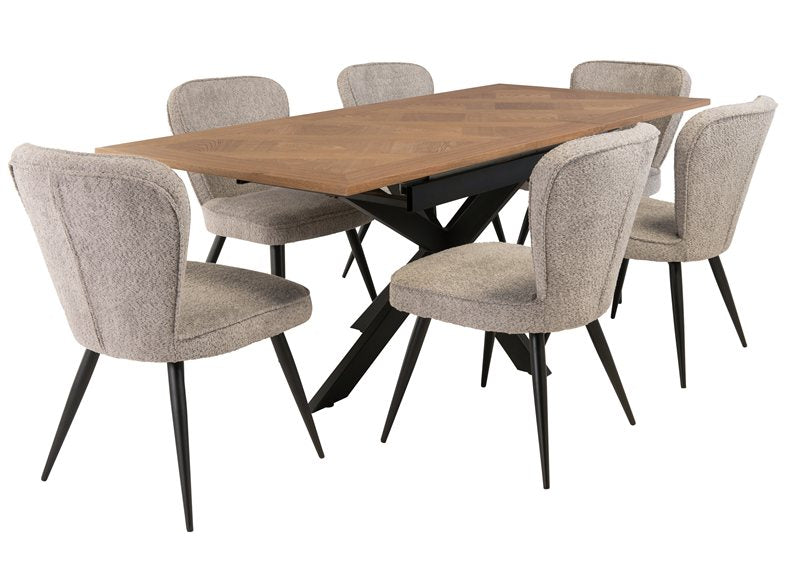 Flavia Boucle Fabric Dining Chairs