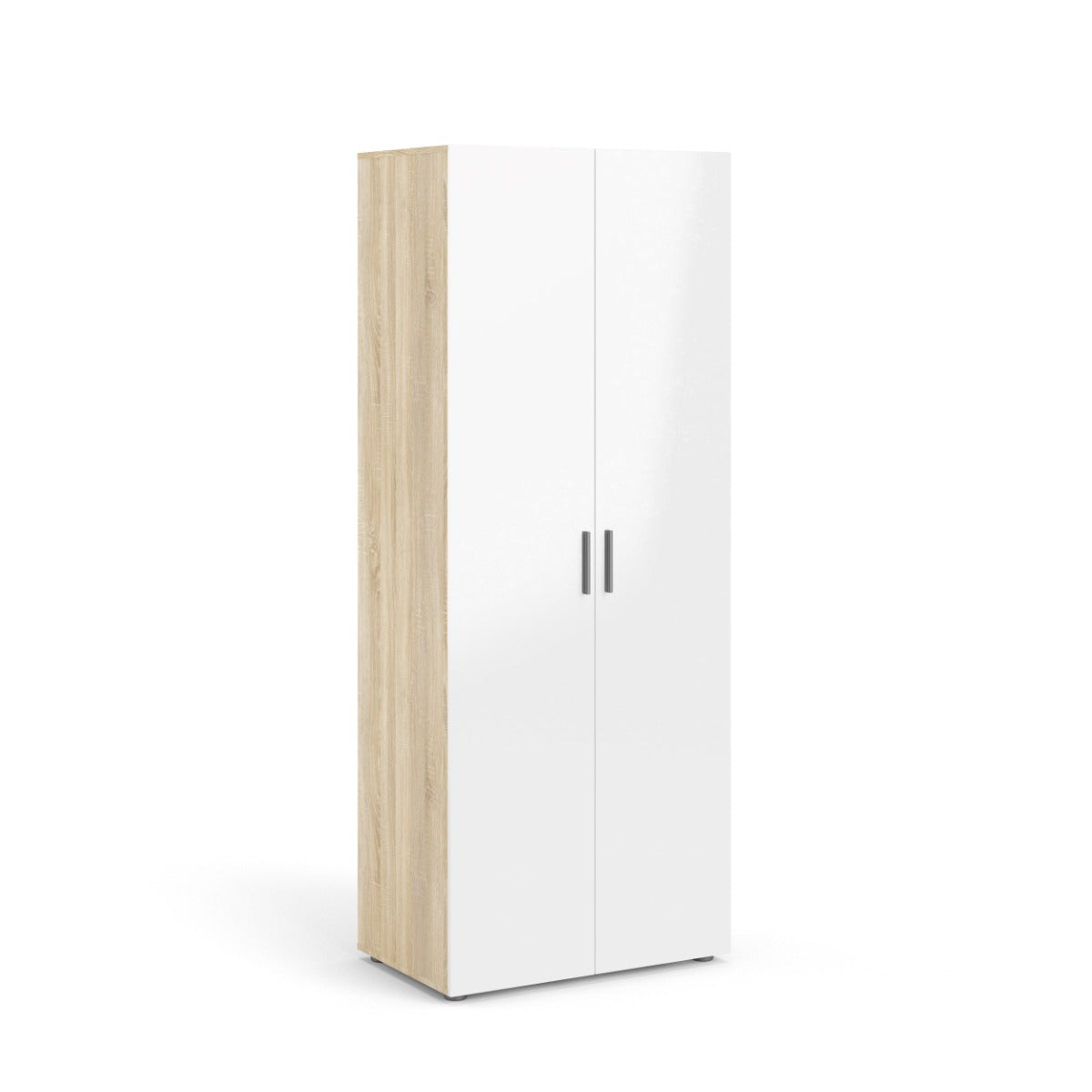 Pepe 2 Door Wardrobe - Oak with White High Gloss (Pre-order only)