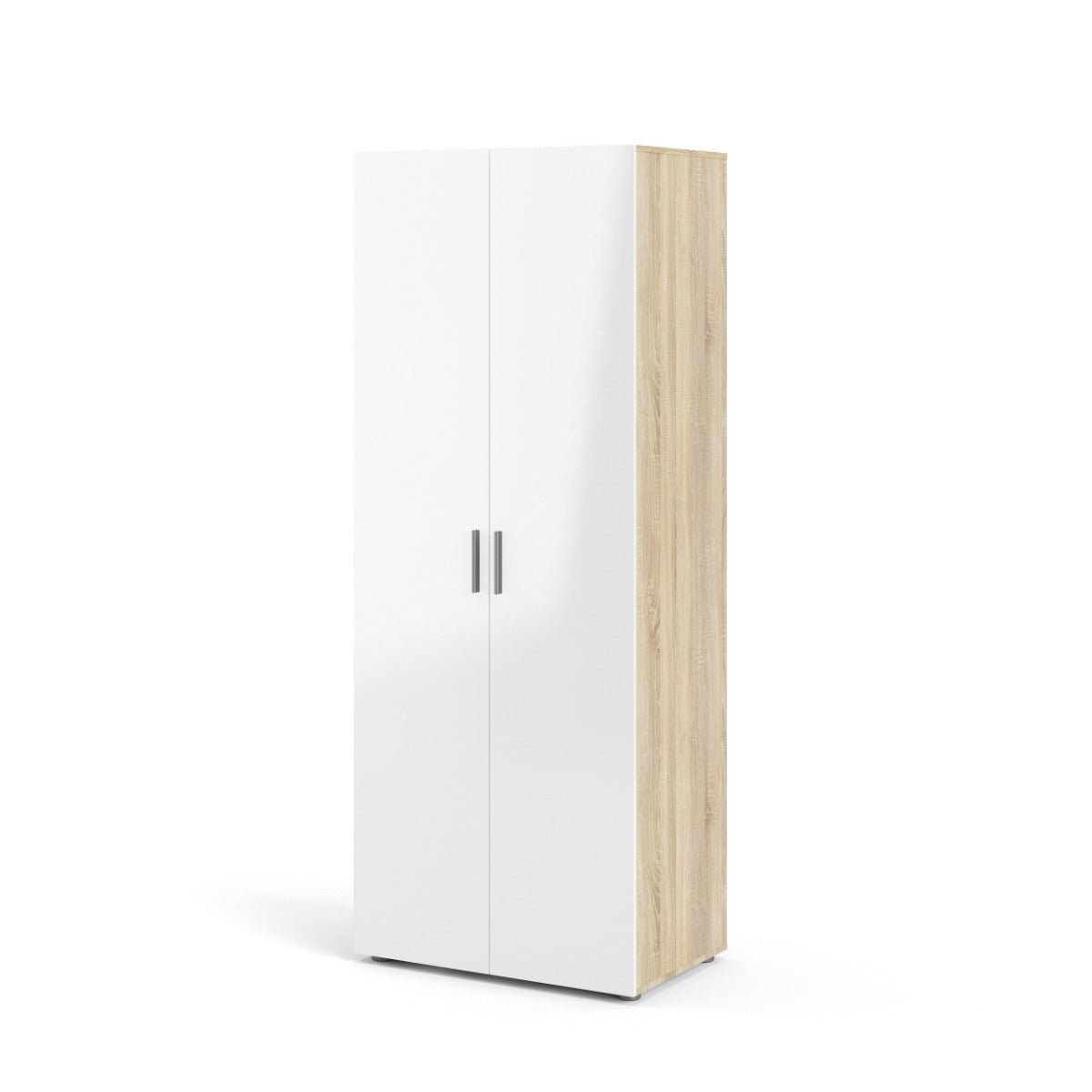 Pepe 2 Door Wardrobe - Oak with White High Gloss (Pre-order only)