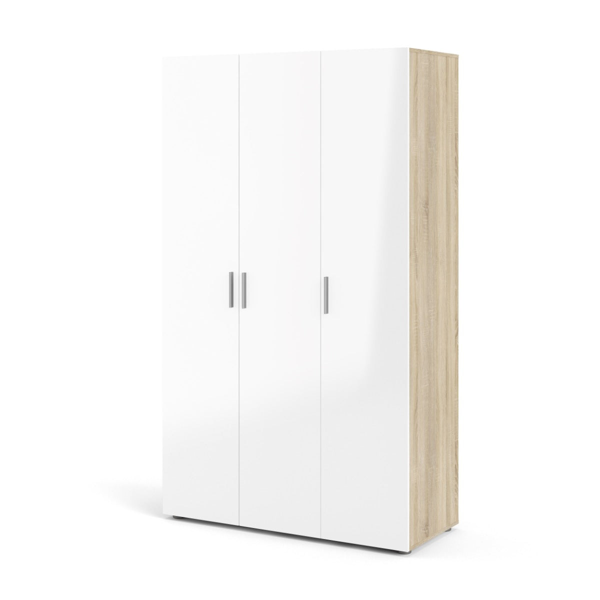 Pepe 3 Door Wardrobe - Oak with White High Gloss