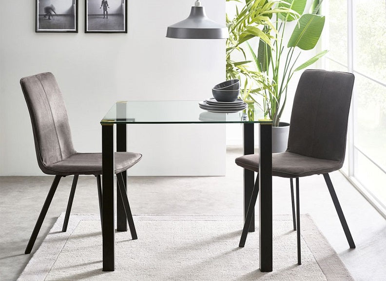 Piero Square Glass Table