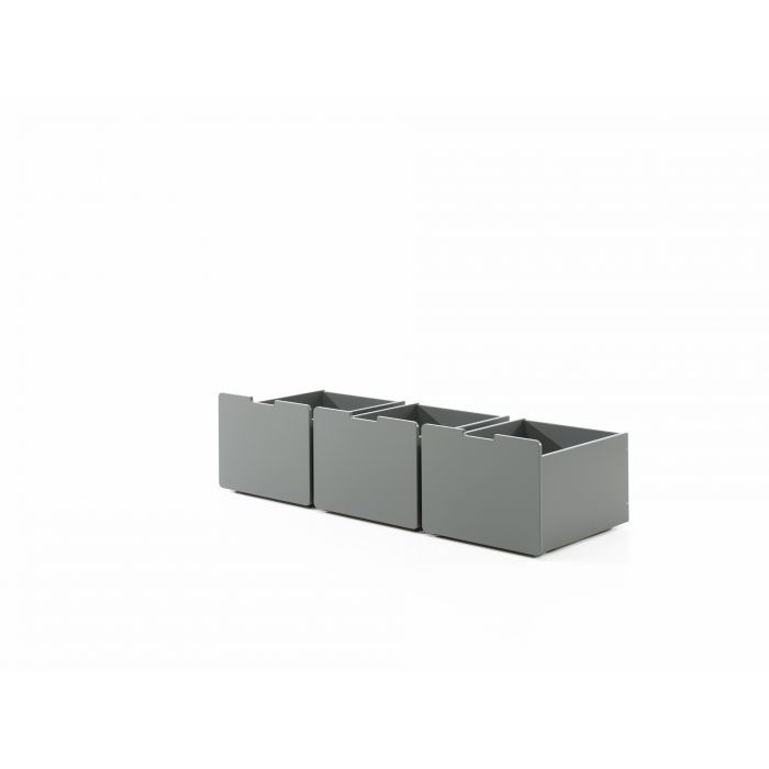 PINO SET OF 3 DRAWERS FOR MID SLEEPER H85CM GREY