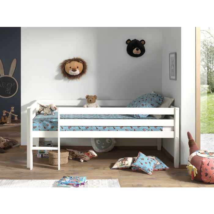 PINO MID SLEEPER H85CM WITH LADDER 90 X 200 CM WHITE