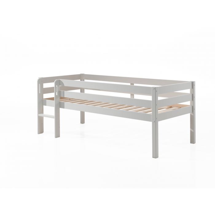 PINO MID SLEEPER H85CM WITH LADDER 90 X 200 CM WHITE