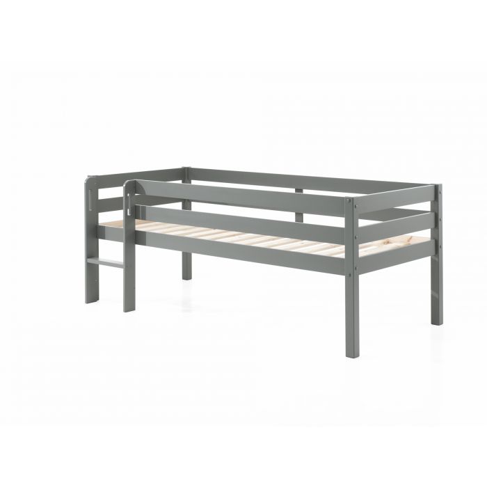 PINO MID SLEEPER H85CM WITH LADDER 90 X 200 CM GREY