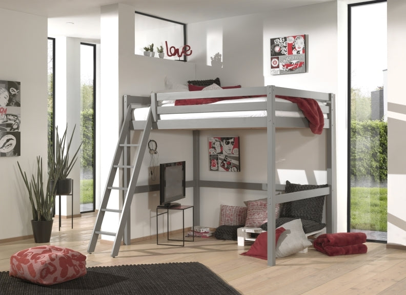 Pino Grey Double High Sleeper Room