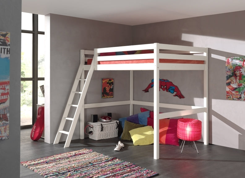 Pino White Double High Sleeper Room