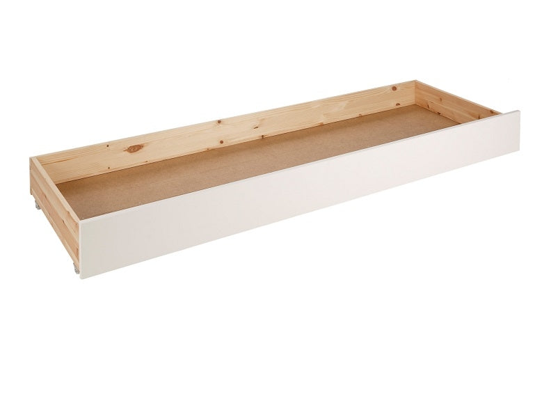 Pino White Pull Out Bed Small Storage Drawer 
