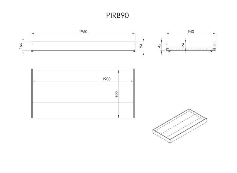 Pino Under Bed Dimensions