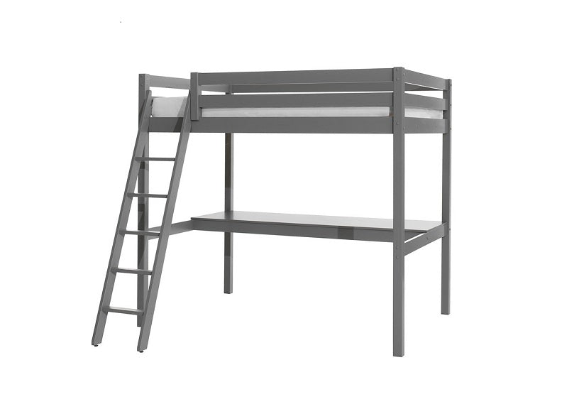Pino Grey High Sleeper Room - with desk