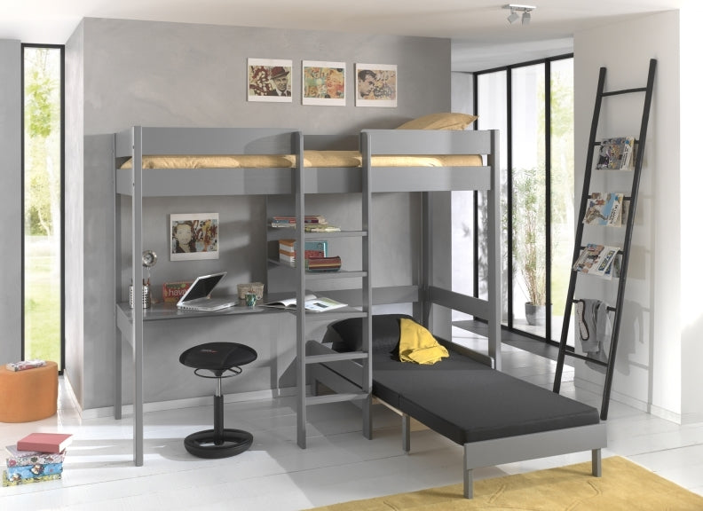 Pino Grey High Sleeper With Sofa Room - 1