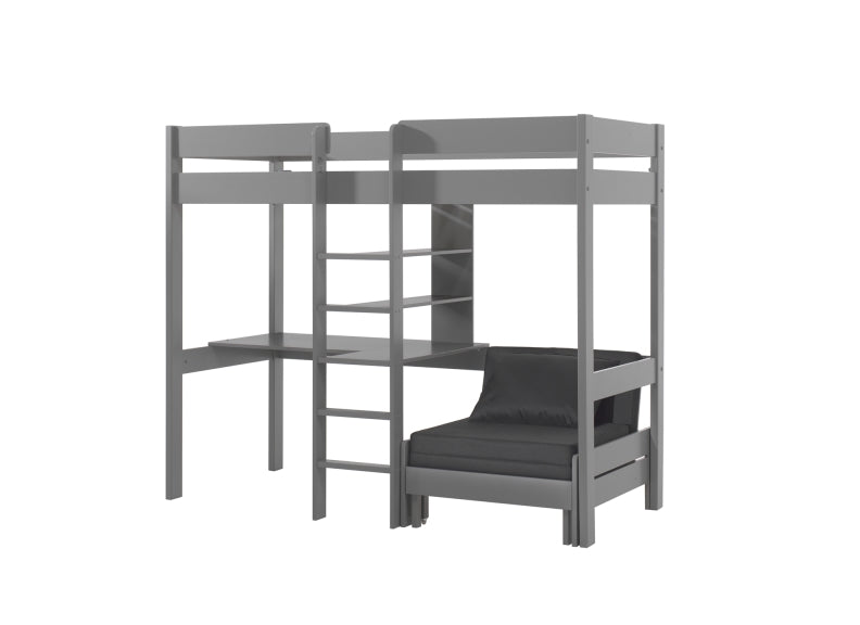 Pino Grey High Sleeper With Sofa
