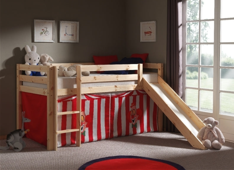Pino Natural Mid-Sleeper Chucky Clown Curtain W/Slide Room