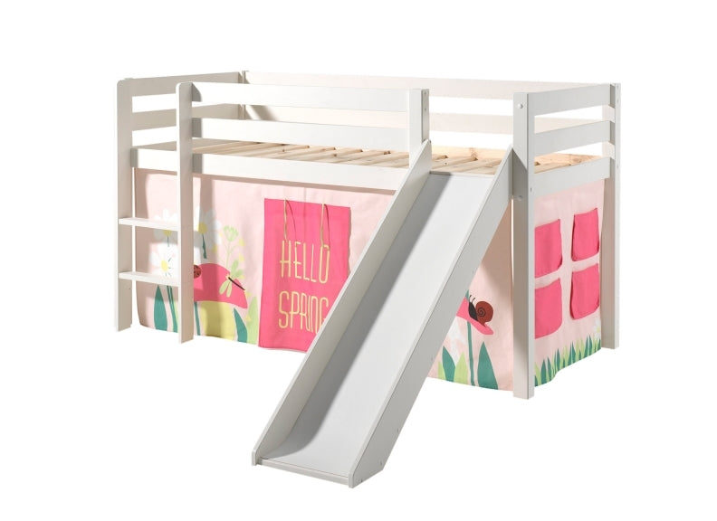 Pino White Mid-Sleeper Spring Curtain W/Slide 