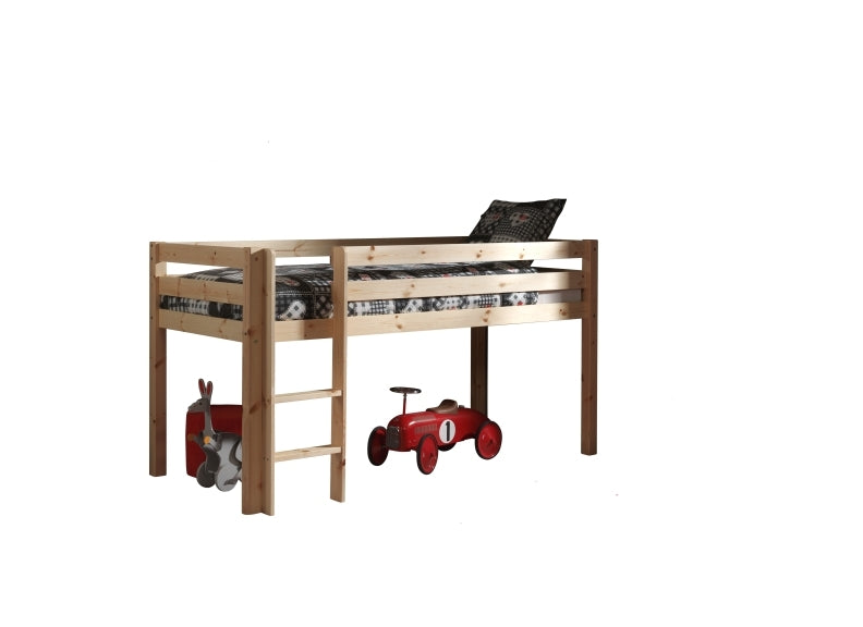 Pino Natural Wood Mid-Sleeper W/Optional Curtain & Slide