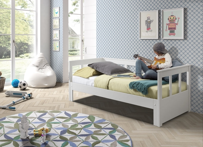 Pino White Pull Out Captain Bed W/Optional Drawer