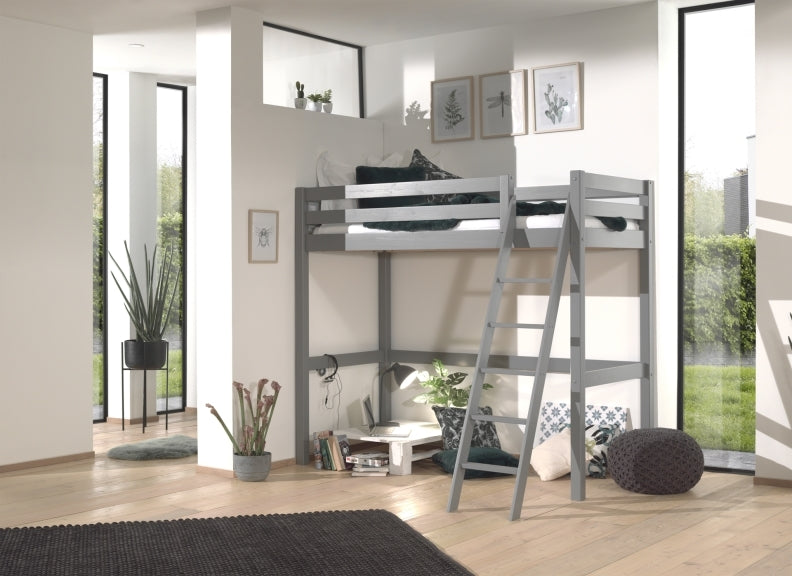 Pino Grey Mezzanine High Sleeper Room