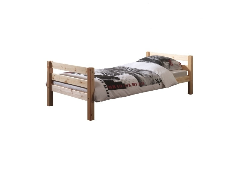 Pino Single Natural Wood Bed 
