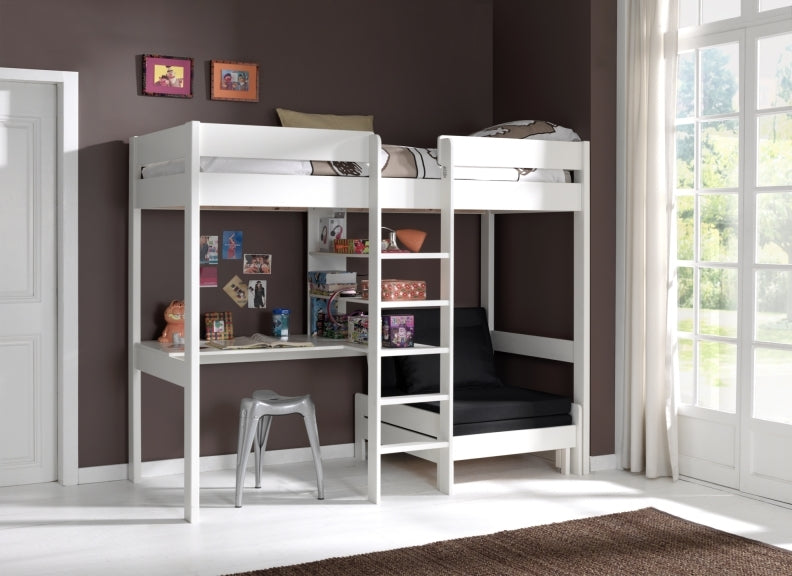 Pino White High Sleeper With Sofa Room - 1