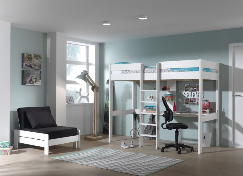 Pino White Bedroom With Sofa 