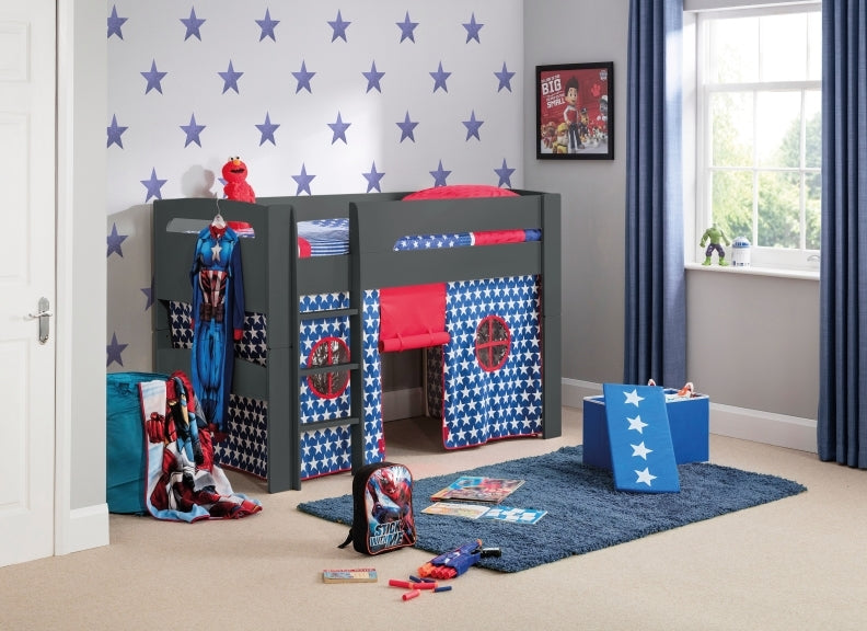 Pluto Anthracite Mid-Sleeper W/Blue Tent Room