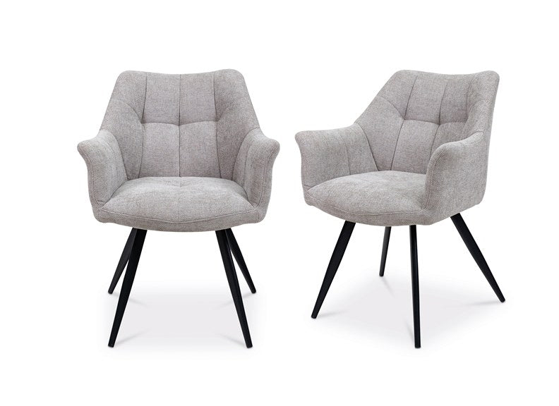 Poppy Grey Fabric Chairs