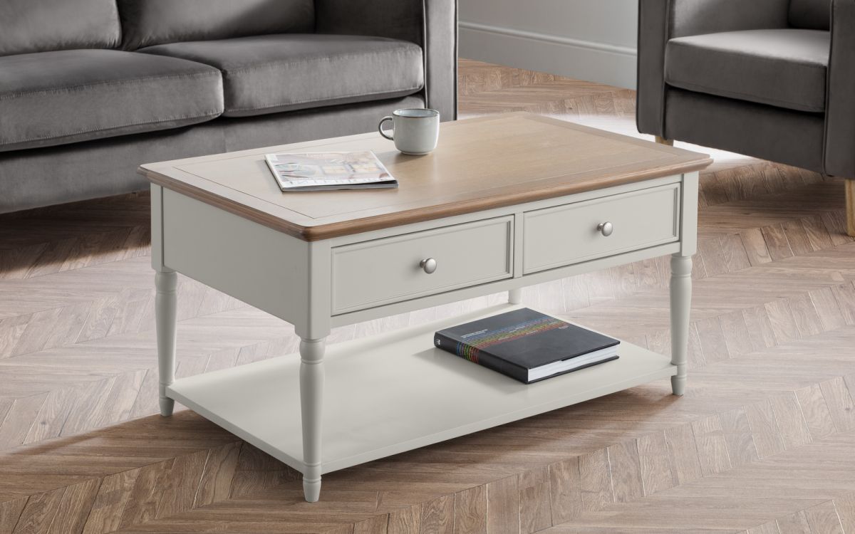 Provence 2 Drawer Coffee Table | Timeless Charm for Your Living Space