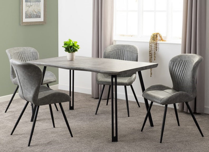 Quebec Concrete Effect Table & Quebec Grey Chairs