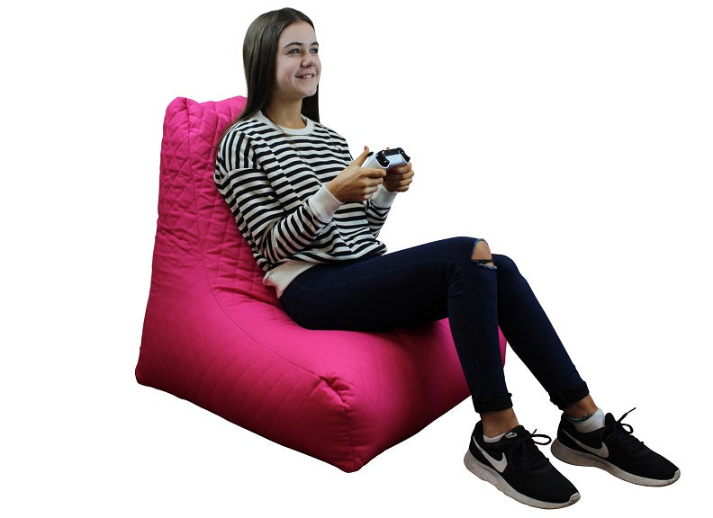 Pink Quilted Bean Bag