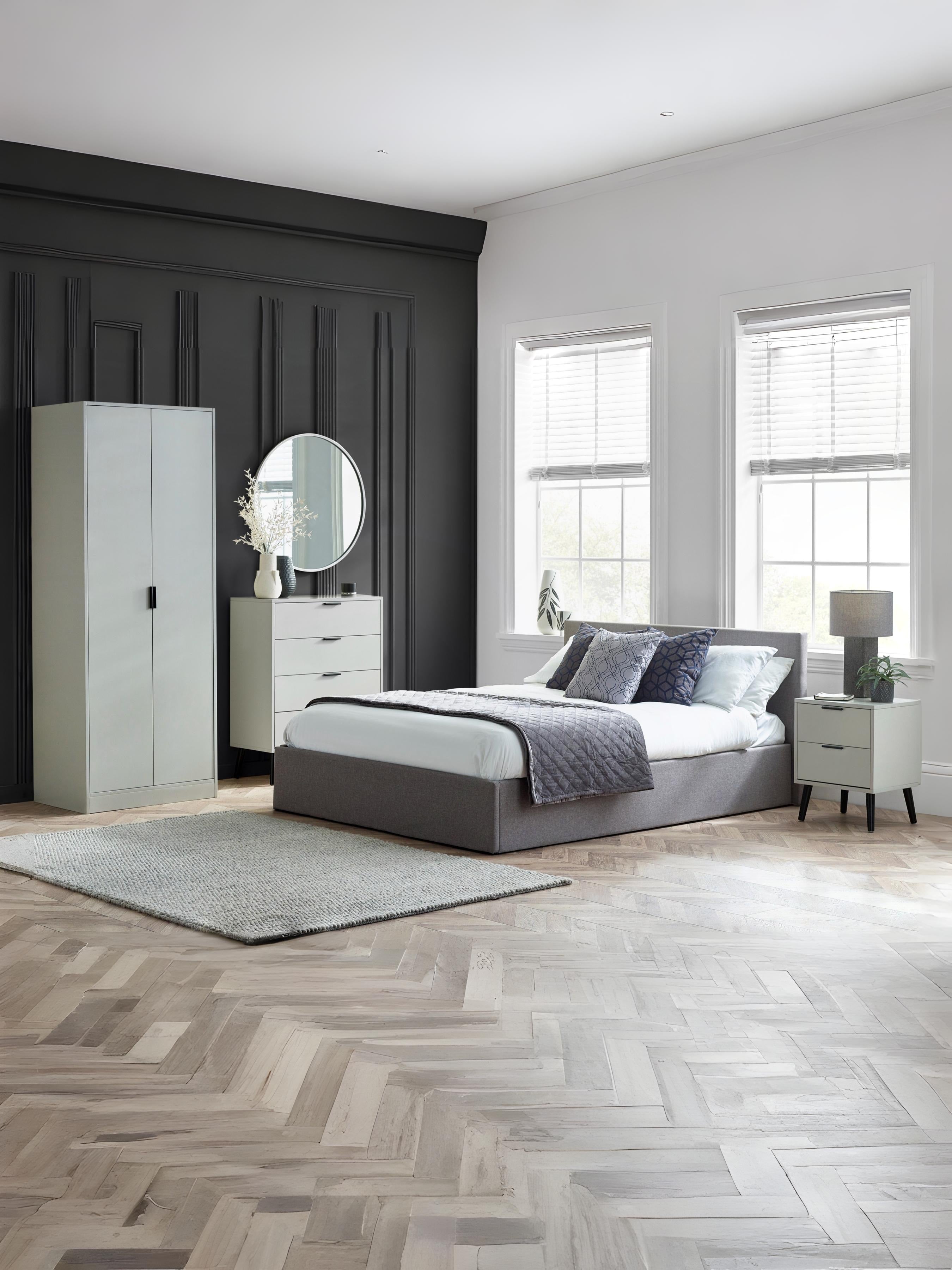 Alba 2 Door Wardrobe - Silk Grey