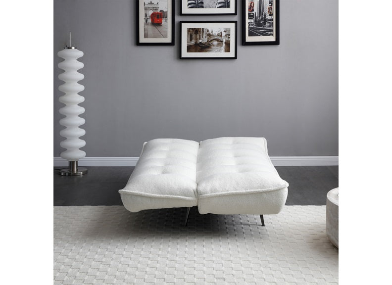 Eukon Cream Sofa Bed - open