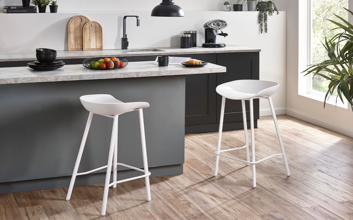 Renzo Bar Stool - White | Modern Minimalism for Your Space