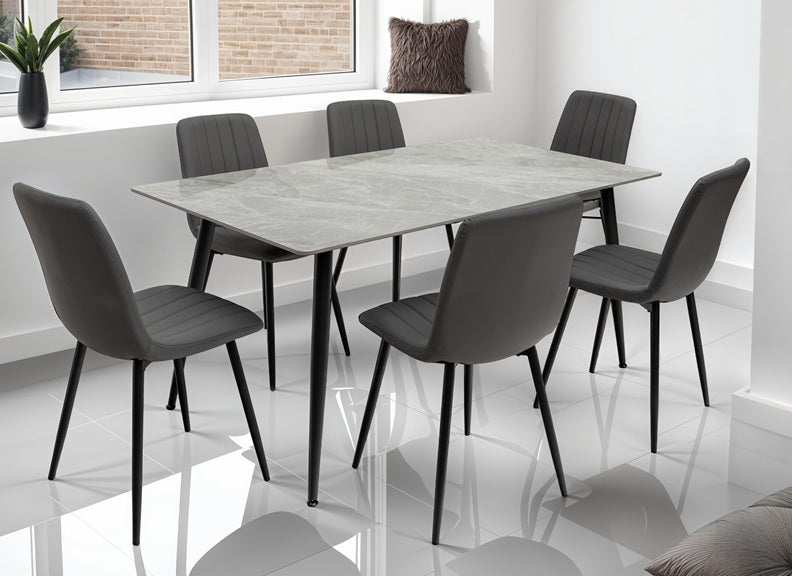 Riga Large Grey Dining Set